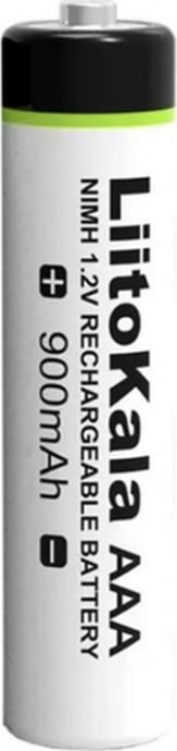 Акумулятор LiitoKala AAA на 900 мАгод 1.2V – Чорний, Білий