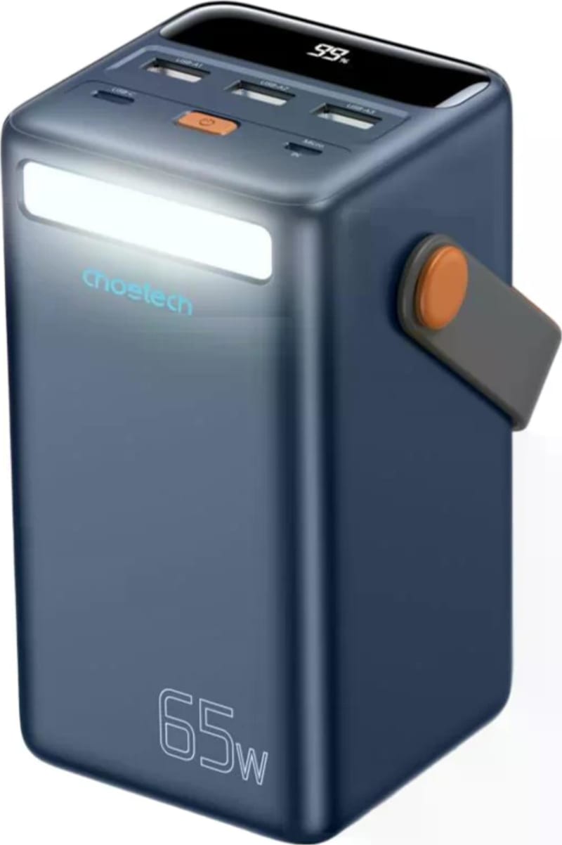 Павербанк Choetech B664 50000 мАг 65 Вт з ліхтарем, Синій – фото 1