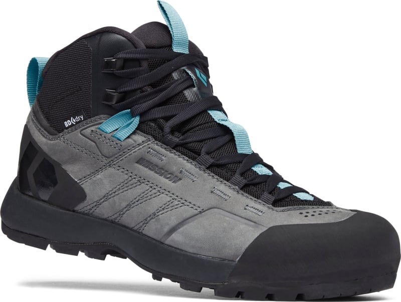 Ботинки трекинговые женские Black Diamond Mission Leather Mid WP, Steel Grey-Coastal Blue – фото 1