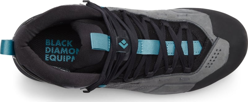 Ботинки трекинговые женские Black Diamond Mission Leather Mid WP, Steel Grey-Coastal Blue – фото 3