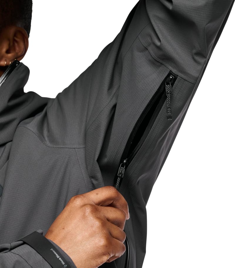 Мембранна куртка жіноча Black Diamond Highline Stretch Shell, Anthracite – фото 7