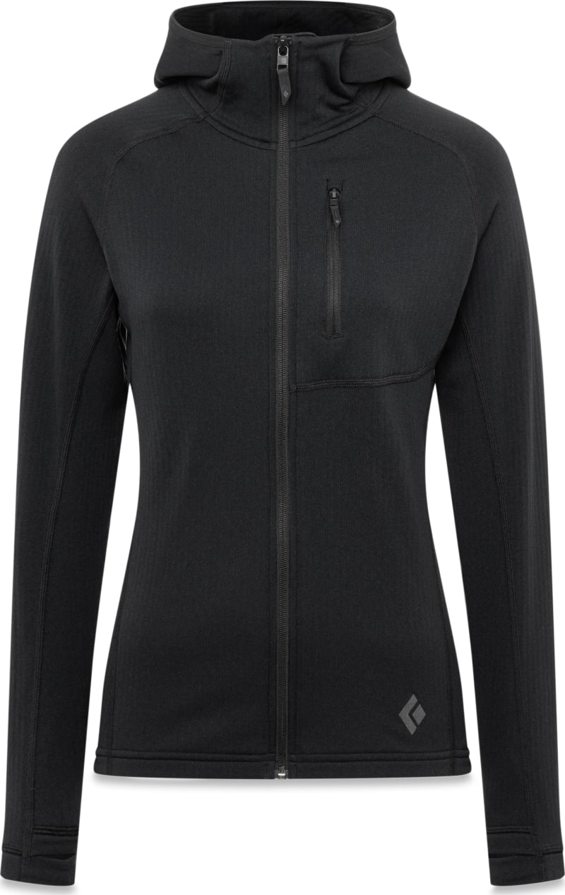 Флисовая кофта женская Black Diamond Coefficient Fleece Hoody, Black – фото 1