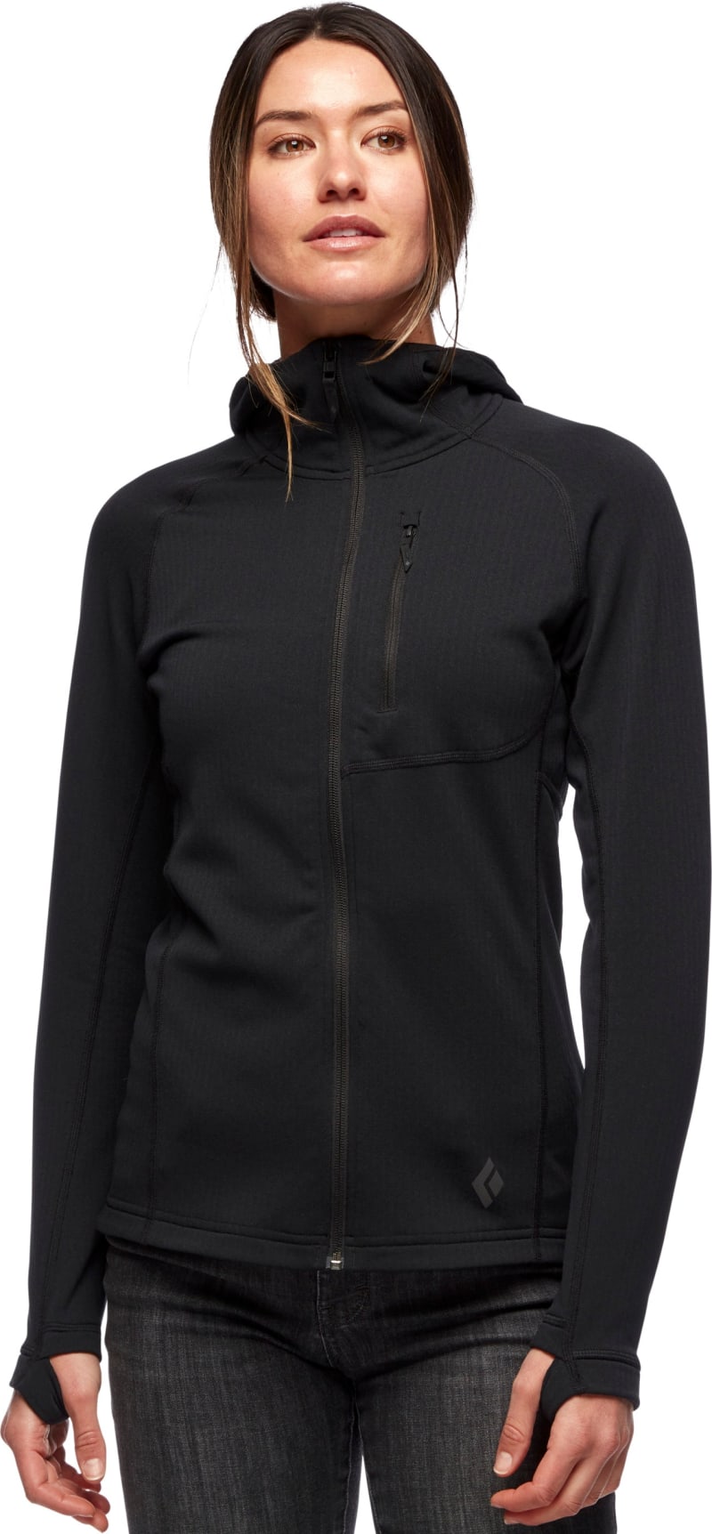 Флисовая кофта женская Black Diamond Coefficient Fleece Hoody, Black – фото 2