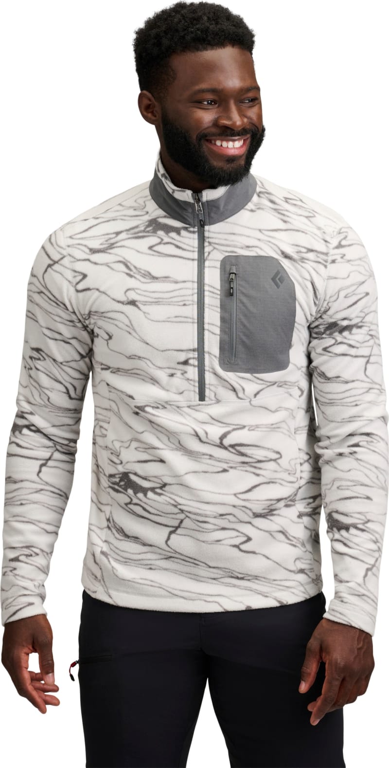 Флісова кофта чоловіча Black Diamond Rift Half Zip Fleece, Relief-Alloy-Steel Grey – фото 1