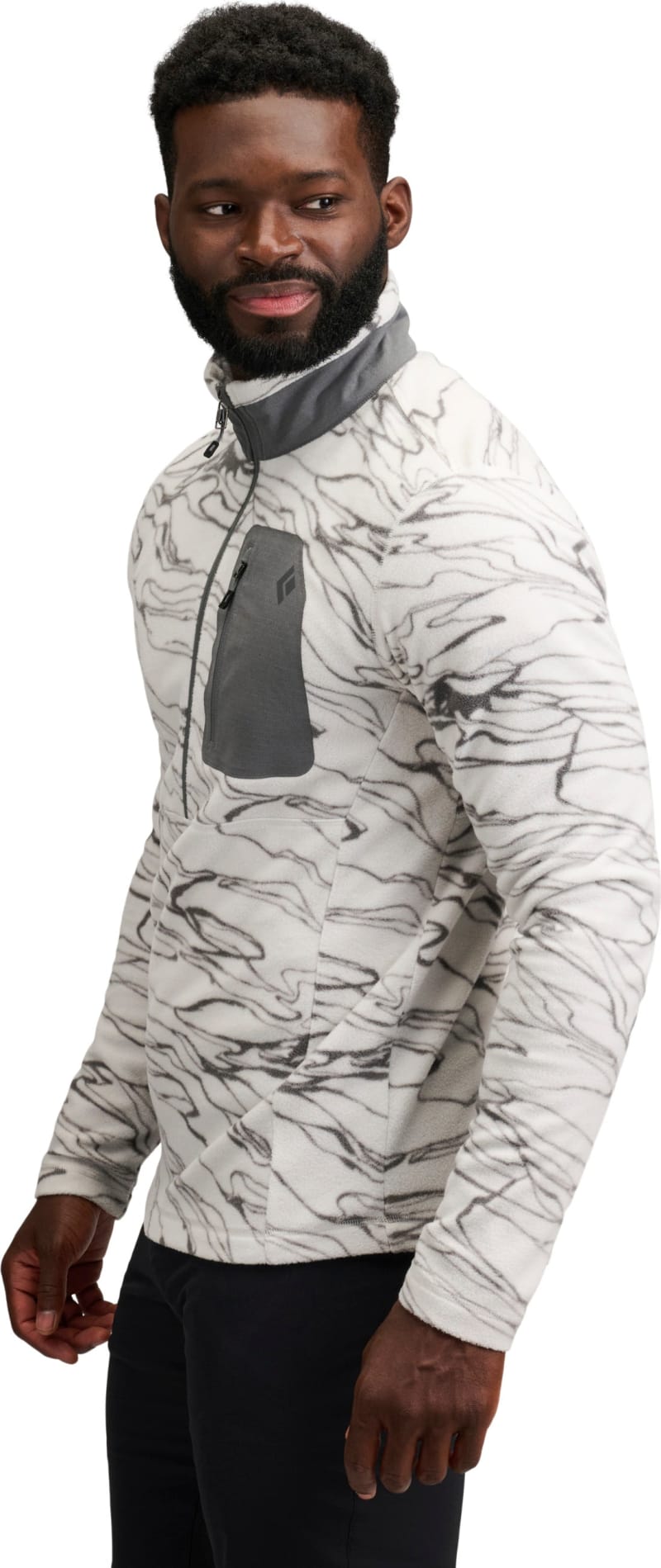 Флісова кофта чоловіча Black Diamond Rift Half Zip Fleece, Relief-Alloy-Steel Grey – фото 3