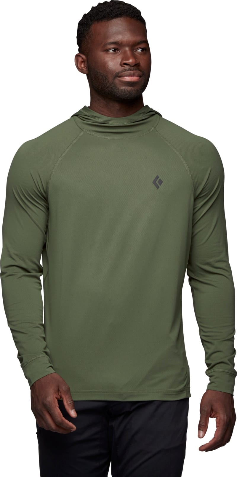 Лонгслів з капюшоном чоловічий Black Diamond Alpenglow Hoody, Tundra – фото 1