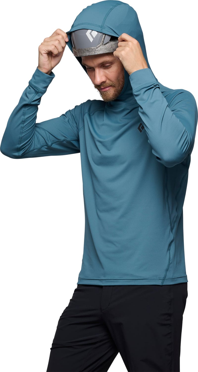Лонгслів з капюшоном чоловічий Black Diamond Alpenglow Hoody, Creek Blue – фото 3