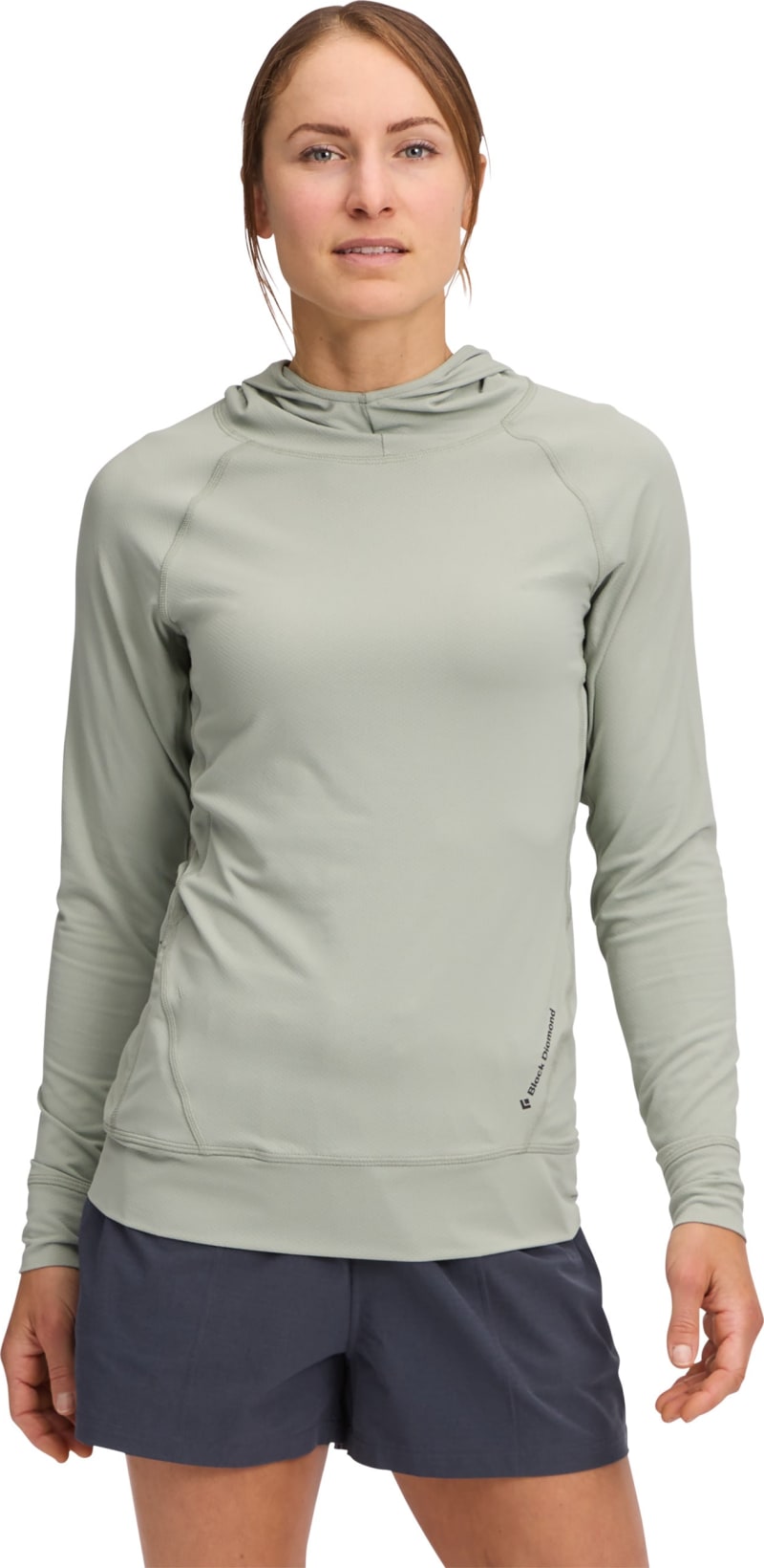 Лонгслив с капюшоном женский Black Diamond Alpenglow Hoody, Agave – фото 1
