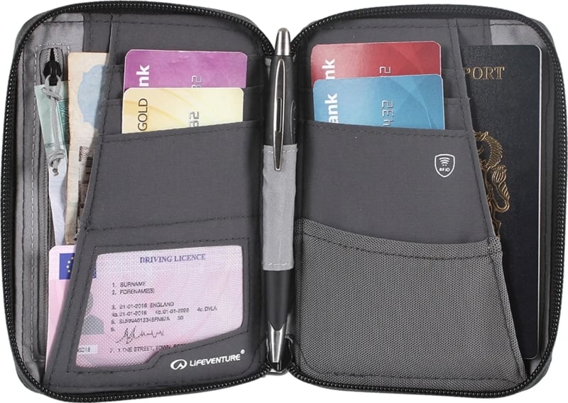 Гаманець-органайзер Lifeventure RFID Mini Travel Wallet, Сірий – фото 4