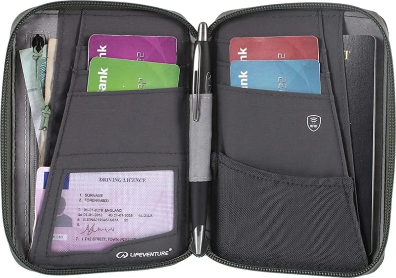 Гаманець-органайзер Lifeventure RFID Mini Travel Wallet, Олива – фото 4