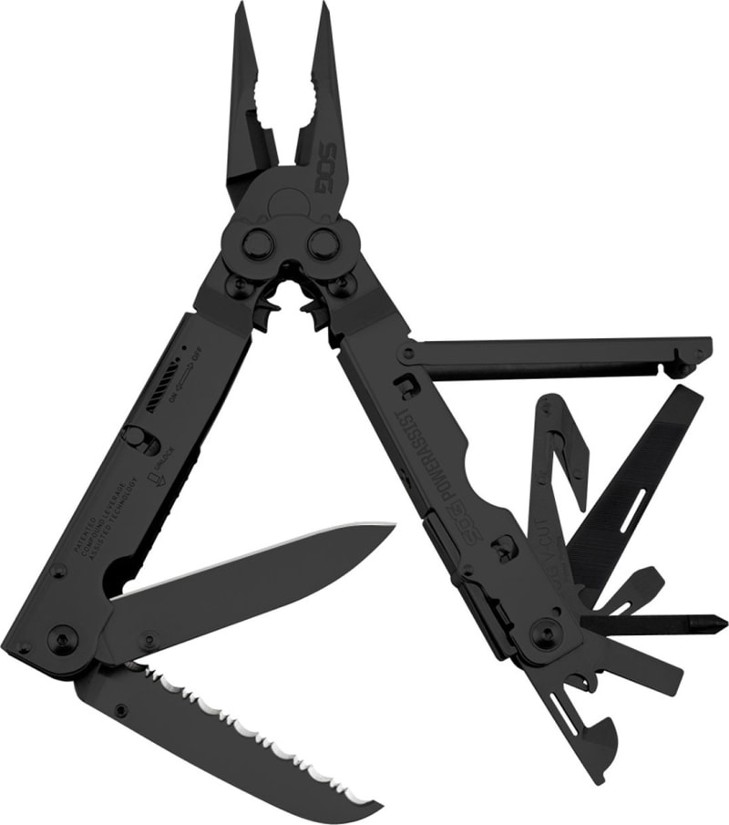 Мультитул SOG PowerAssist, Black Oxide, нейлоновий чохол (SOG B66N-CP) – фото 1