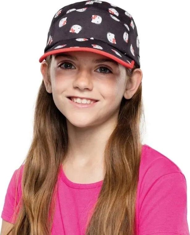 Кепка дитяча Buff 5 Panel, Hello – Чорний (Hello Kitty Poses Black) – фото 1