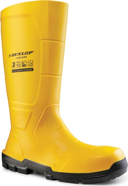 Чоботи гумові робочі Dunlop JobGUARD S5, сталевий носок — Жовтий — фото 3