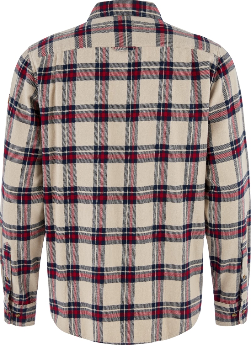 Рубашка мужская Fjallraven Ovik Heavy Flannel, Light Fossil/Deep Red – фото 2