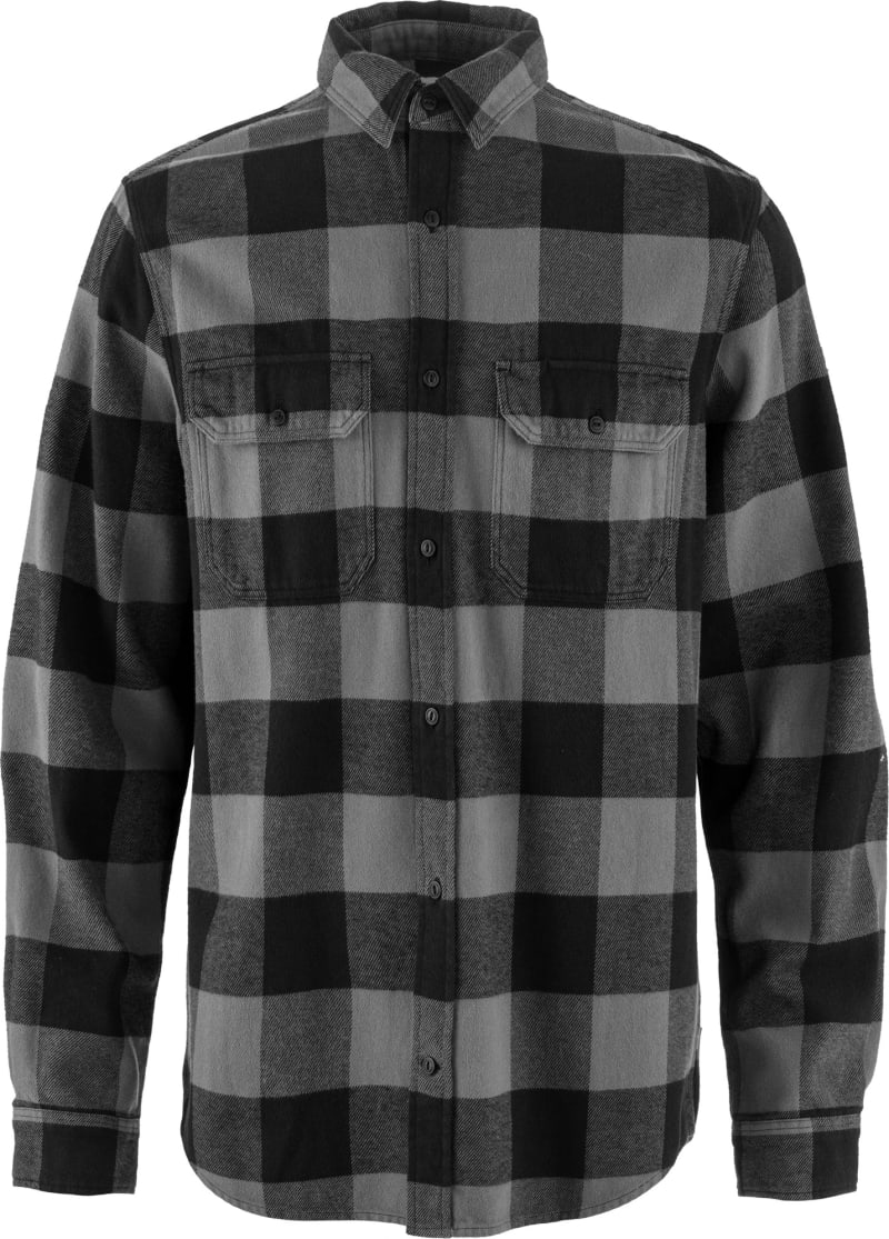 Рубашка мужская Fjallraven Ovik Heavy Flannel, Черная/Серая – фото 1