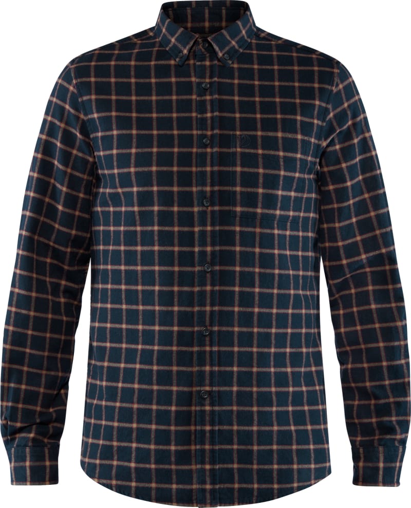 Рубашка мужская Fjallraven Ovik Flannel, Темно-синяя – фото 1
