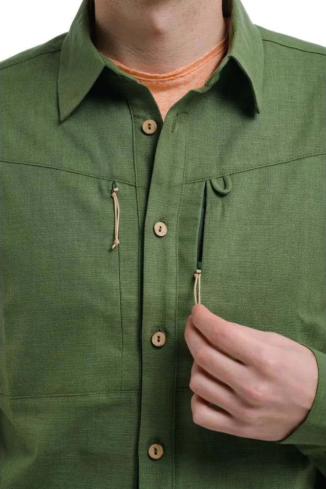 Сорочка Turbat Amazonka Hemp Mns — Bronze green — фото 3