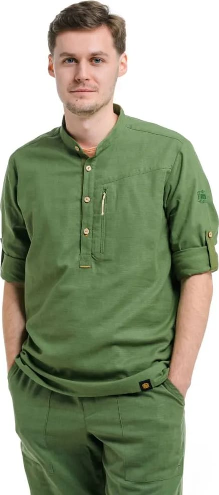 Сорочка Turbat Madeira Hemp Mns — Bronze green — фото 1