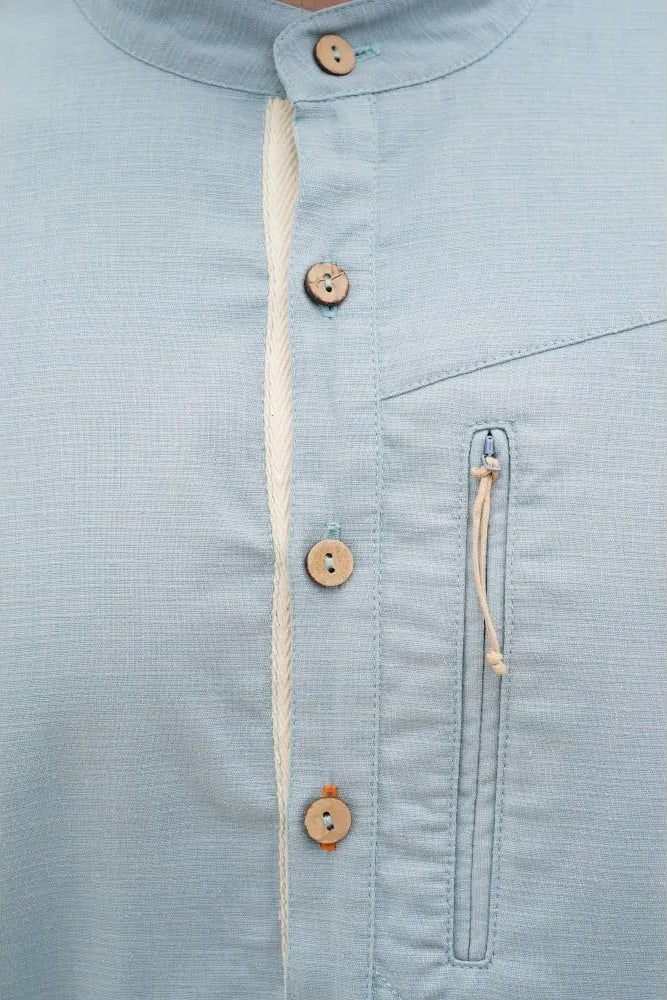 Сорочка Turbat Madeira Hemp Mns — Arona blue — фото 3