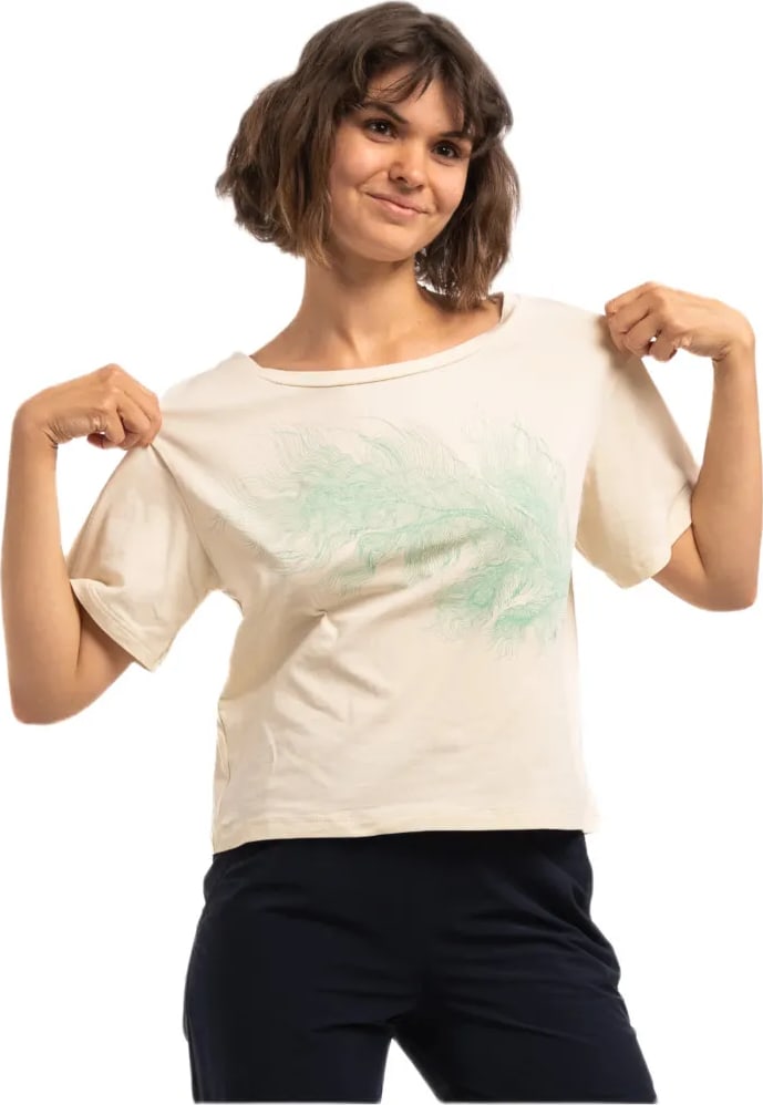 Футболка Turbat Misool Wmn — Cloud cream/green — фото 2