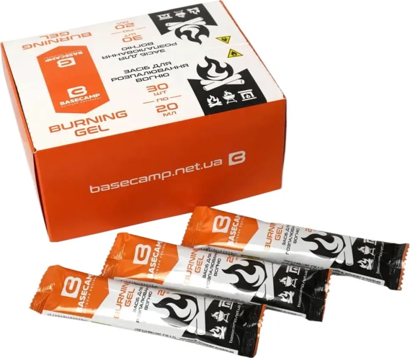 Гель для розпалювання BaseCamp Burning Gel, 30 стіків по 20 мл – фото 1
