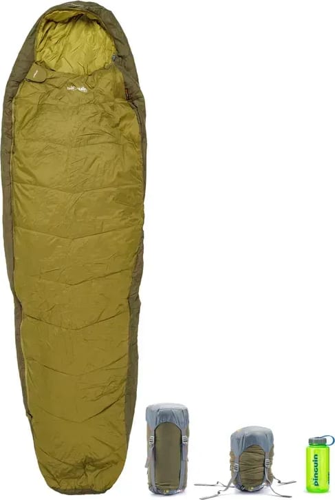 Спальний мішок Pinguin Tramp 185 см, +11°C/-5°C – Хакі – фото 1