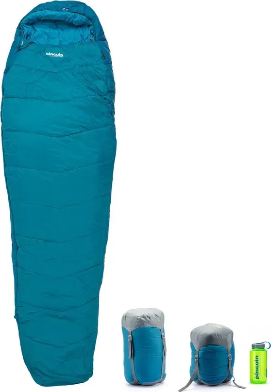 Спальний мішок Pinguin Trekking, 205 см, модель 2020, +1°C/-21°C – Темно-бірюзовий (Правий) – фото 1