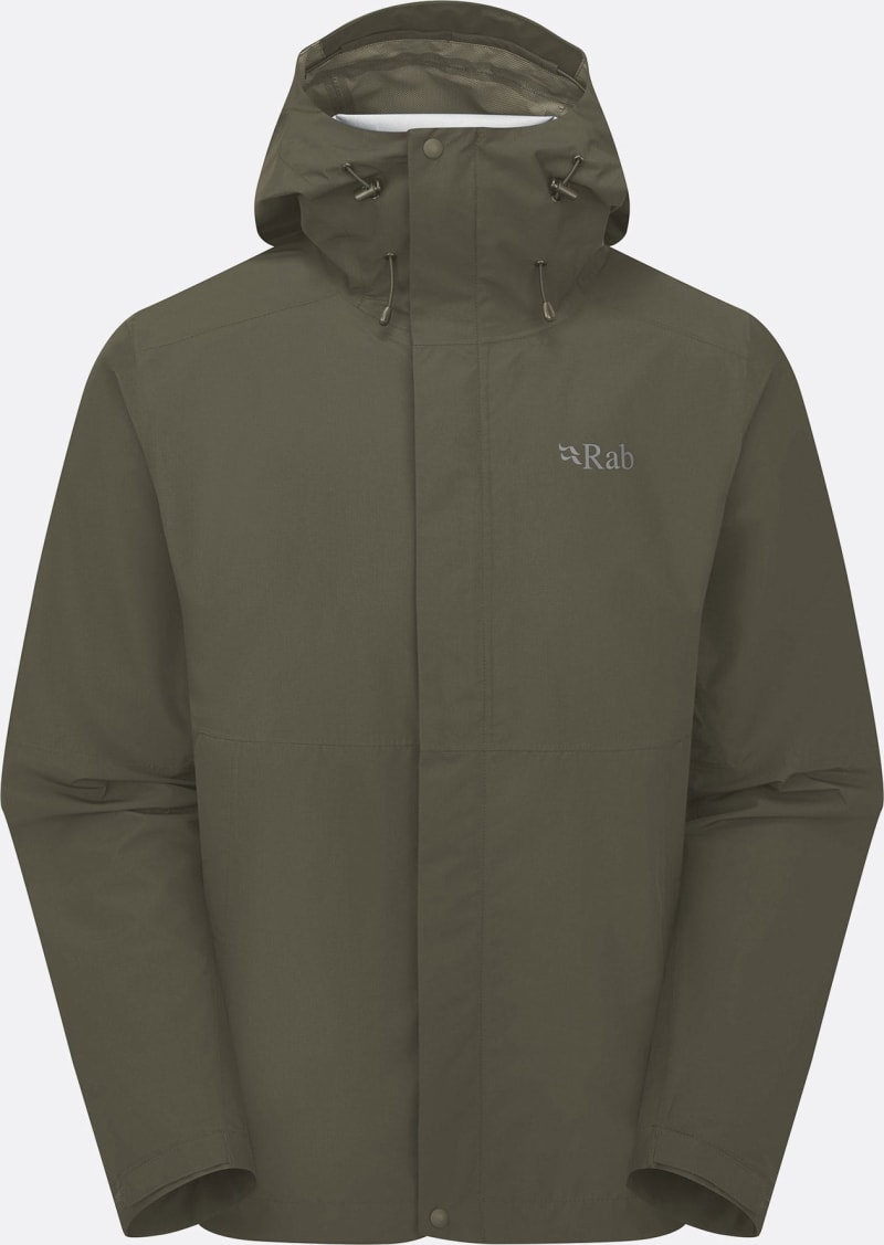Мембранна куртка чоловіча Rab Downpour Jacket, Army – Хакі – фото 1