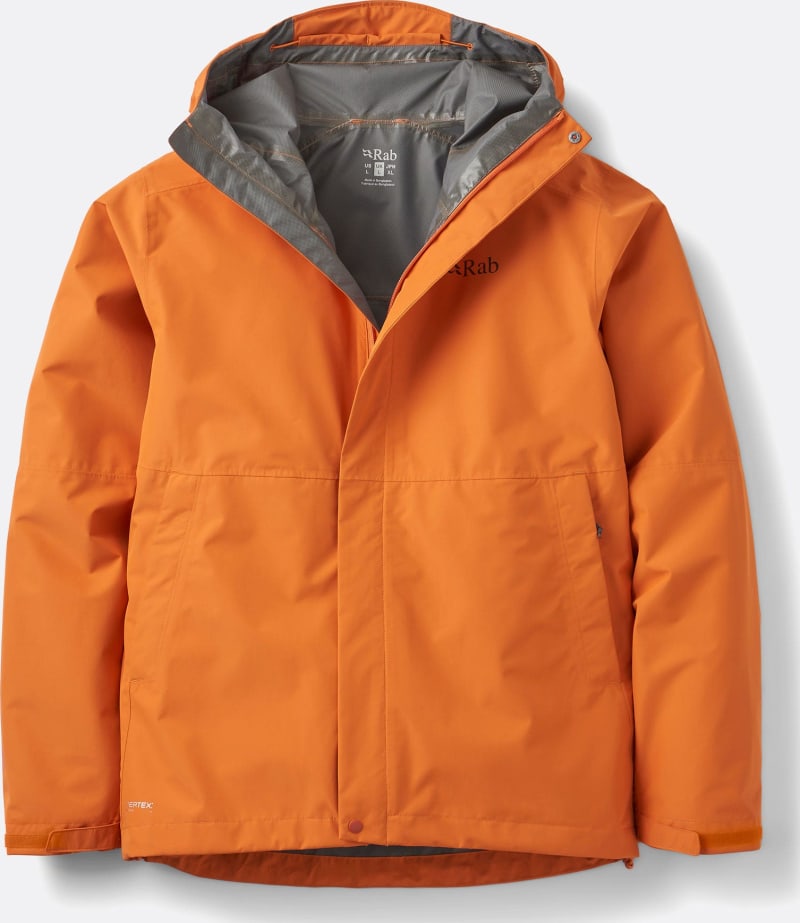 Мембранна куртка чоловіча Rab Downpour Jacket, Dark Melba – Рожевий – фото 1