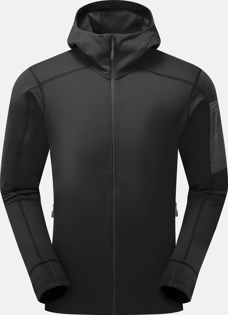 Флісова кофта чоловіча Rab Modulus Hoody, Black – Чорний – фото 1