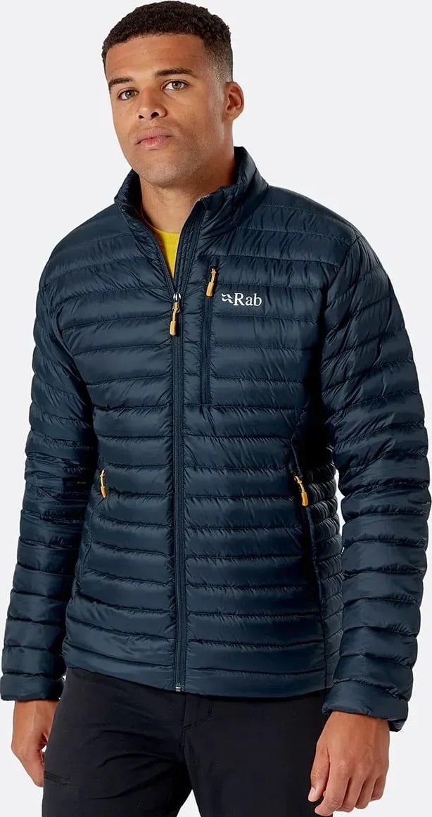 Пуховик чоловічий Rab Microlight Jacket, Beluga – Сірий – фото 2