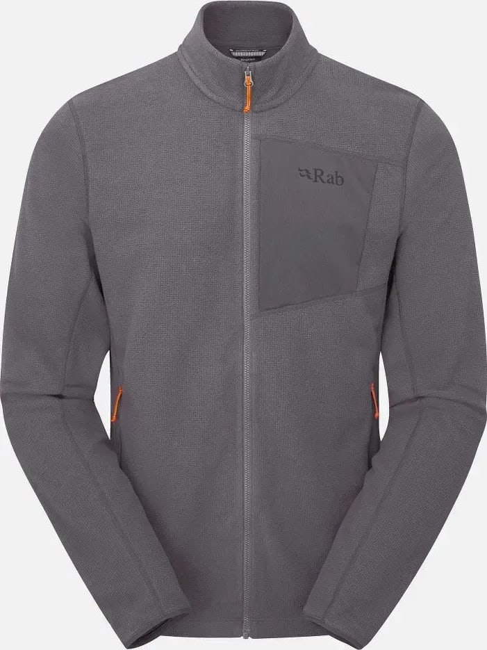 Флісова кофта чоловіча Rab Tecton Jacket, Graphene – Графітовий – фото 1