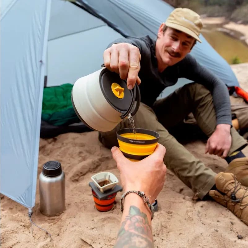 Набір посуду Sea to Summit Frontier UL Collapsible Kettle Cook Set 1,1 л (STS) – Бежевий – фото 4