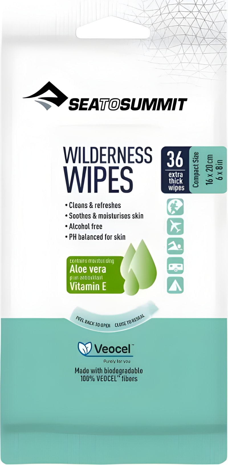 Вологі серветки Sea to Summit Wilderness Wipes Compact 36 шт – фото 1