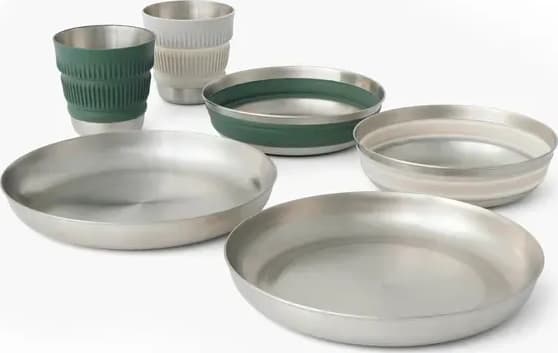 Набір посуду Sea to Summit Detour Collapsible Dinnerware Set, на 2 персони 0.475 мл – Сталь – фото 1