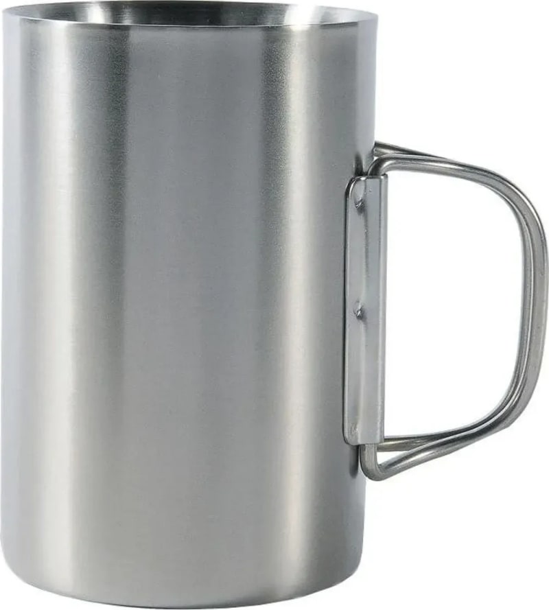 Термокухоль Tatonka Thermo 350 зі складаною ручкою і кришкою, 350 мл, Silver – фото 1