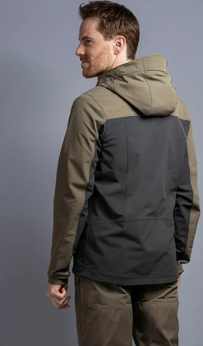 Софтшелл куртка мужская Tatonka Cesi M's Hooded Jacket, Dark Grey/Olive – фото 2