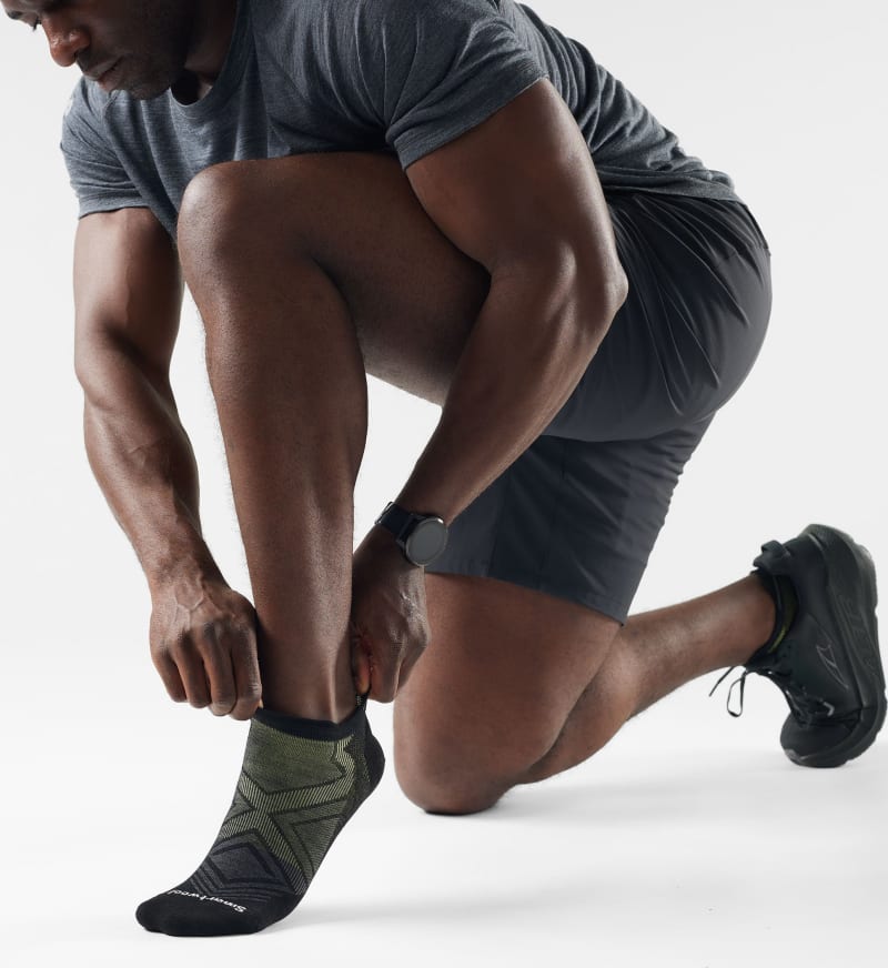 Шкарпетки чоловічі Smartwool Run Zero Cushion Low Ankle, Black – Чорний – фото 2