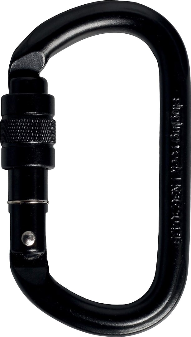 Карабін сталевий Singing Rock Oval Steel Connector Screw, Black – фото 1