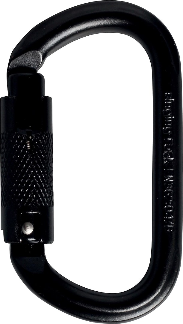 Карабін сталевий Singing Rock Oval Steel Connector Triple Lock, Black – фото 1