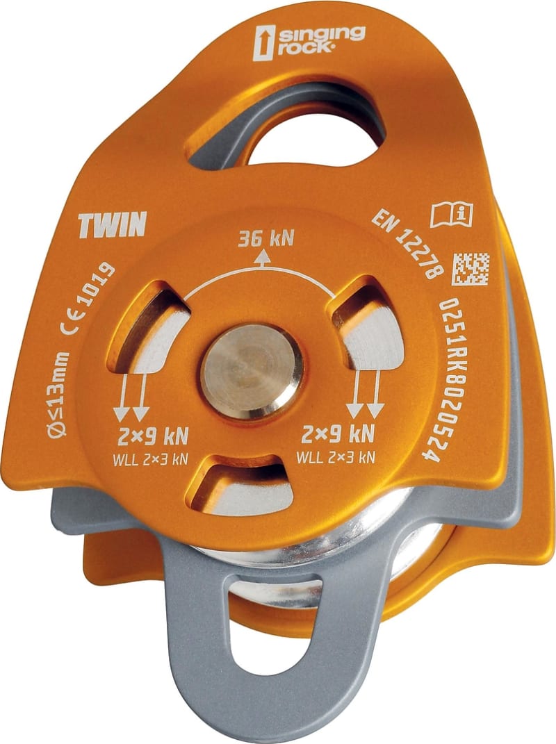 Блок-ролик двойной Singing Rock Pulley Twin, Orange – фото 1