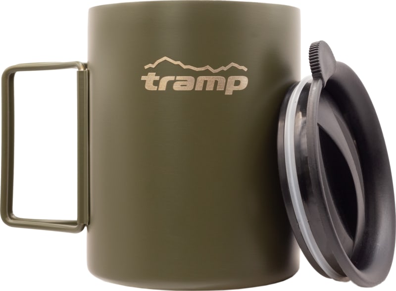 Термокухоль Tramp зі складаними ручками 0,5 л, Олива – фото 3