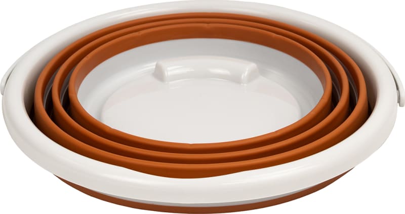 Відро силіконове Tribe Water Bucket Lid 10 л з кришкою, Теракотовий – фото 4