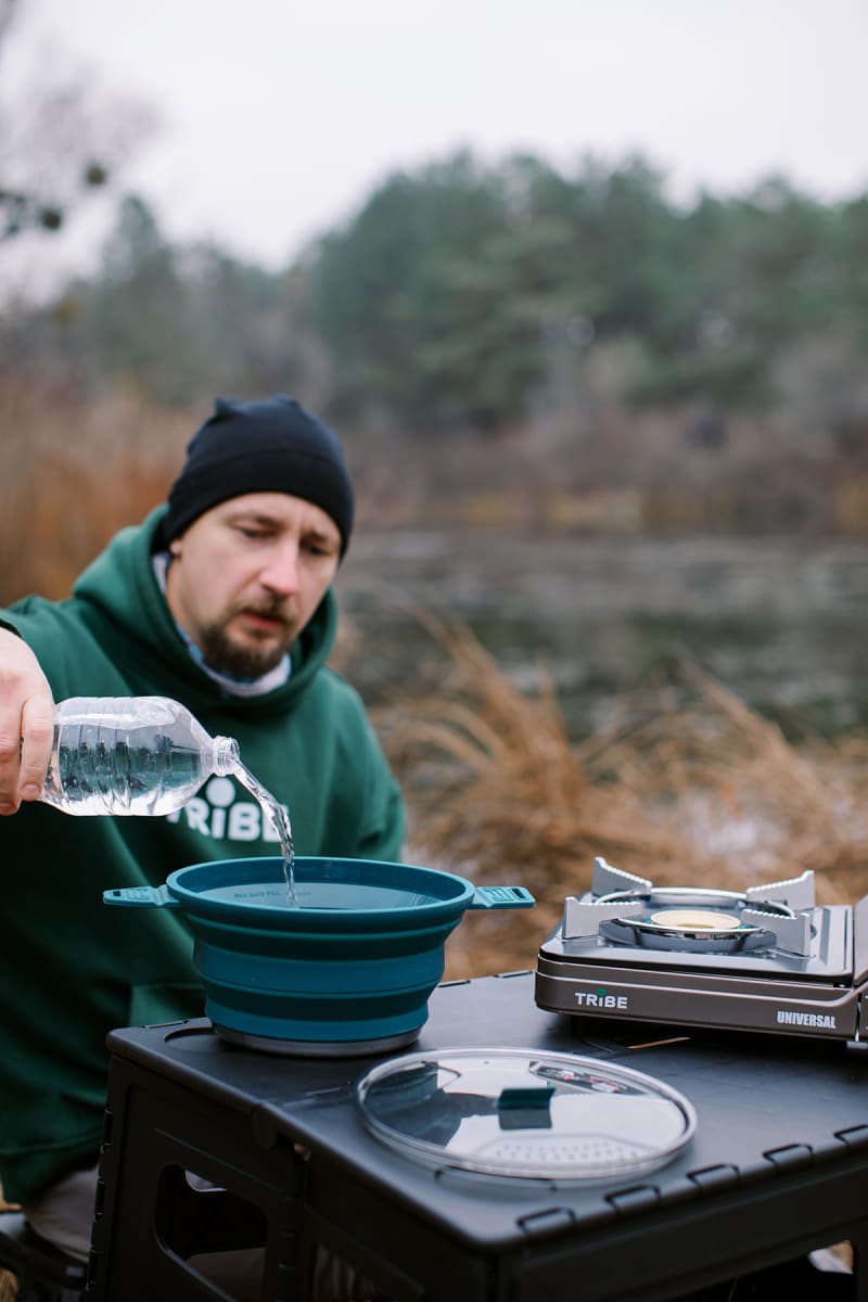 Каструля Tribe Collapsible Pot 2,5 л, Темно-зелений – фото 8