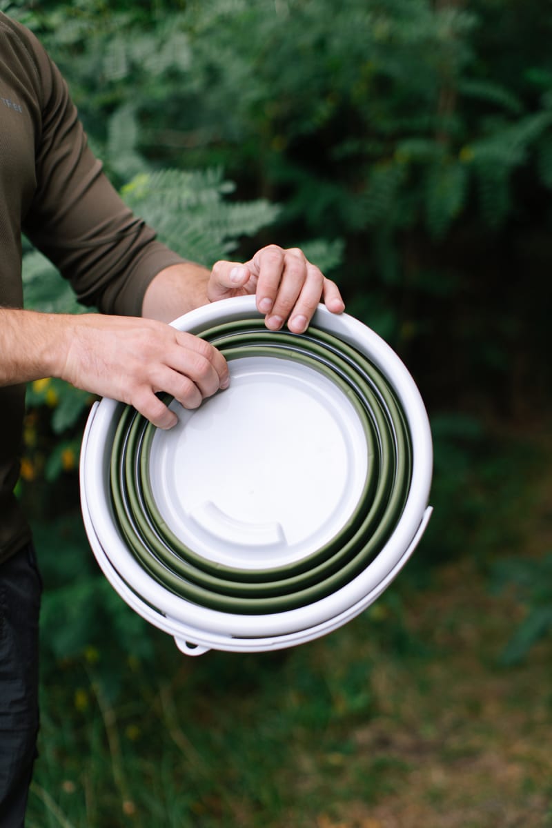 Відро силіконове Tribe Water Bucket 10 л, Олива – фото 4