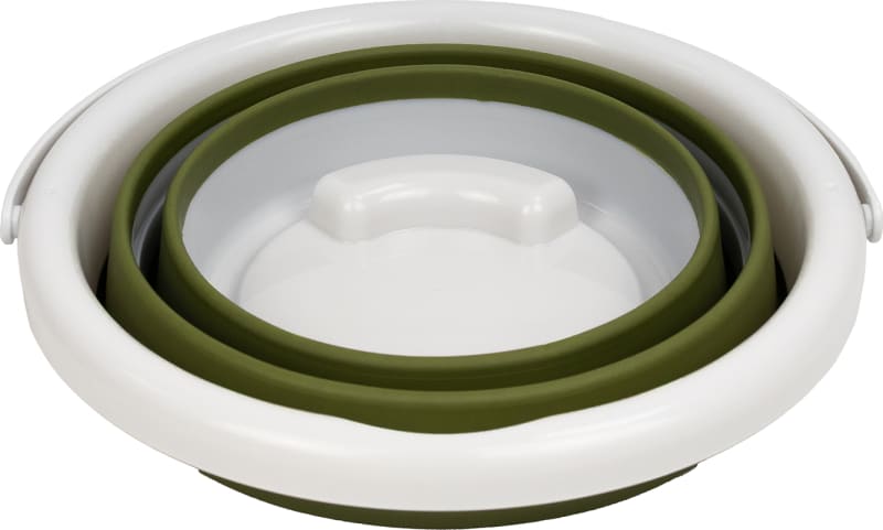 Відро силіконове Tribe Water Bucket Lid 5 л з кришкою, Олива – фото 4
