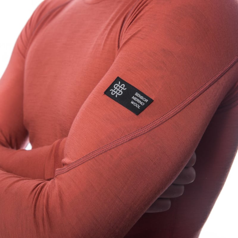Термокофта чоловіча Sensor Merino Active – Теракотовий – фото 6
