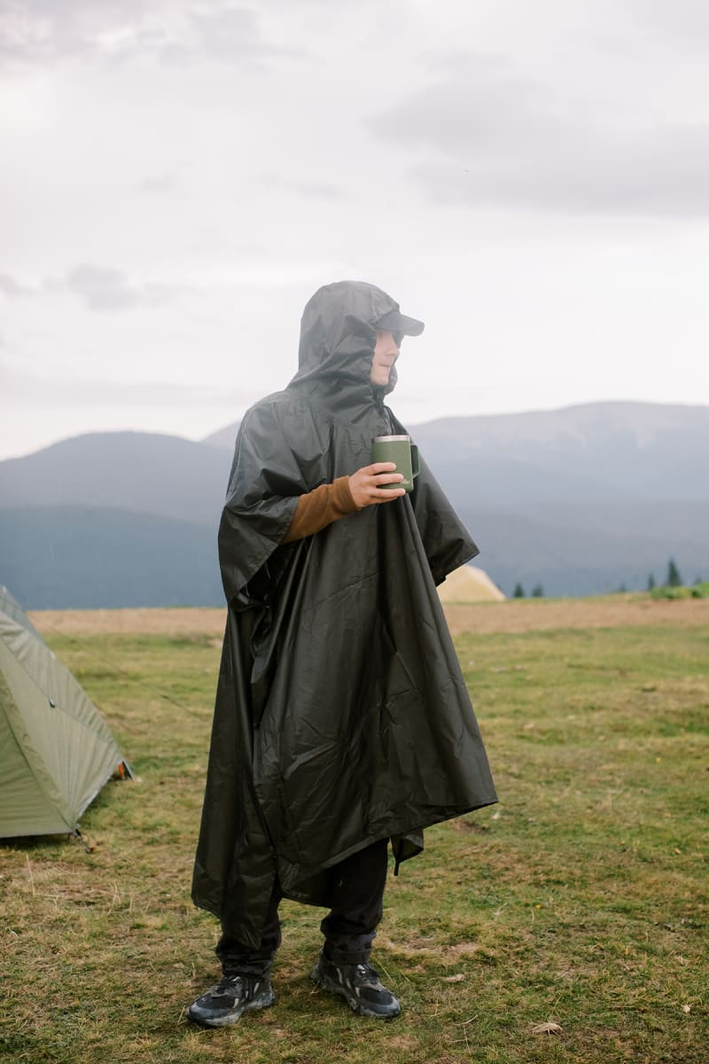 Пончо Tribe Tarp Poncho Pro, Оливковий – фото 6