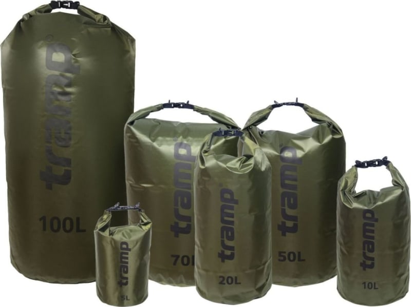 Гермомішок Tramp PVC Diamond Ripstop 15 л, Олива – фото 4