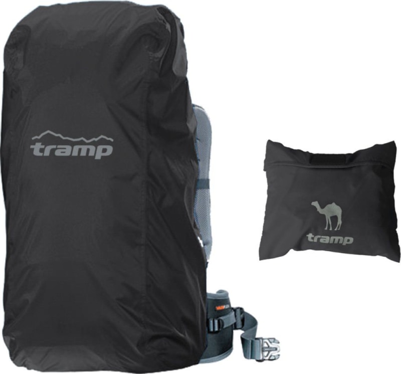Накидка от дождя на рюкзак Tramp L 70-100 л TRP-019 чорна, Чорний – фото 2